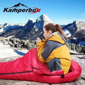 Kamperbox Winter Ultralight Sleeping Bag Winter Camping Equipment CW1100 (Option: red)
