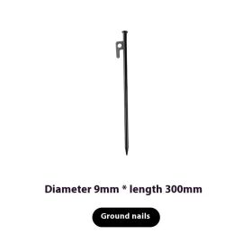 Outdoor Camping Accessories Fixed Pavilion Steel Nail (Option: Black 30CM)